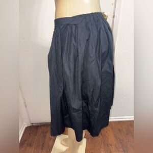 Designer Miu Miu Italy Black Bubble Wrap Skirt Cotton Size 42